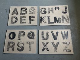 lithographie Alphabet Mystérieux, 1973