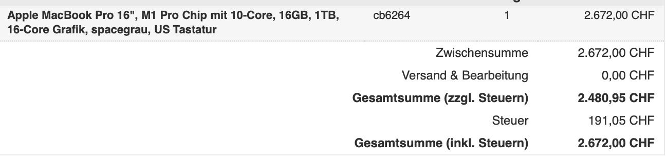 Apple Notebooks: MacBook Pro 16 inch 2021 – Gebraucht aus Baden von pat11399 7