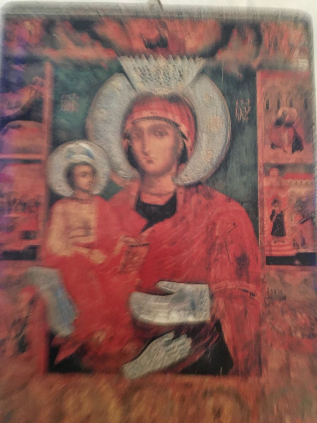 Dipinti: Ikone " Mutter Christus "  Hohe 21 cm, Breite 14.7 cm – Usato da Heerbrugg venduto da dwfg 3