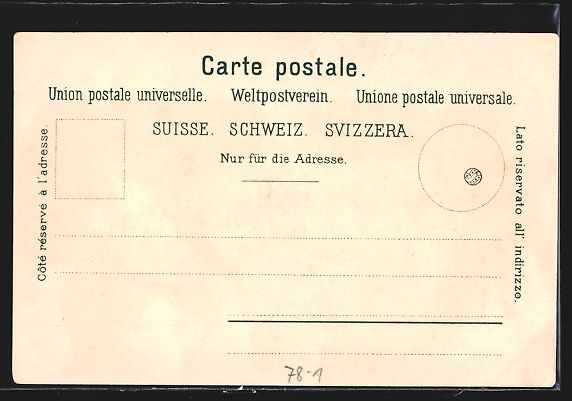 Cartoline postali: Litho Schweiz, Landkarte der Schweiz mit – Usato da Berlin venduto da bartko-reher 1
