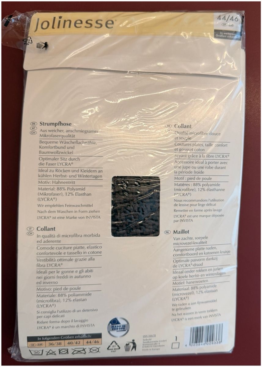 Calze & Collant: Jolinesse Strumpfhose - Braun - 44/46 – Nuovo e nell'imballaggio originale da Schlieren venduto da RoPue 1