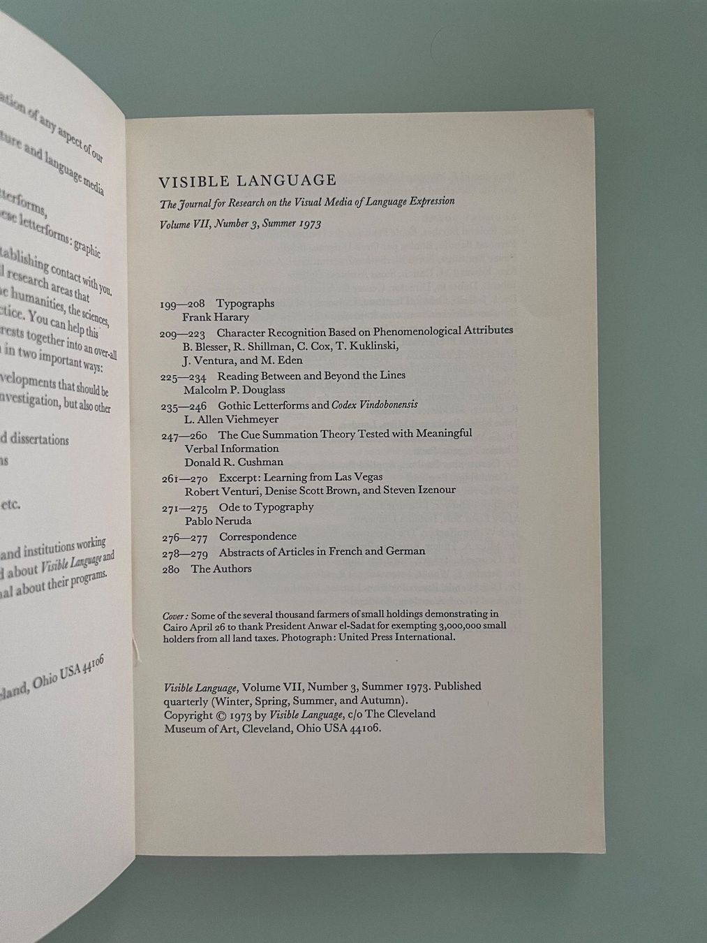 Libri: Typography - visible language volume VII number 3 – Usato da Renens VD venduto da ale_q6bz 1