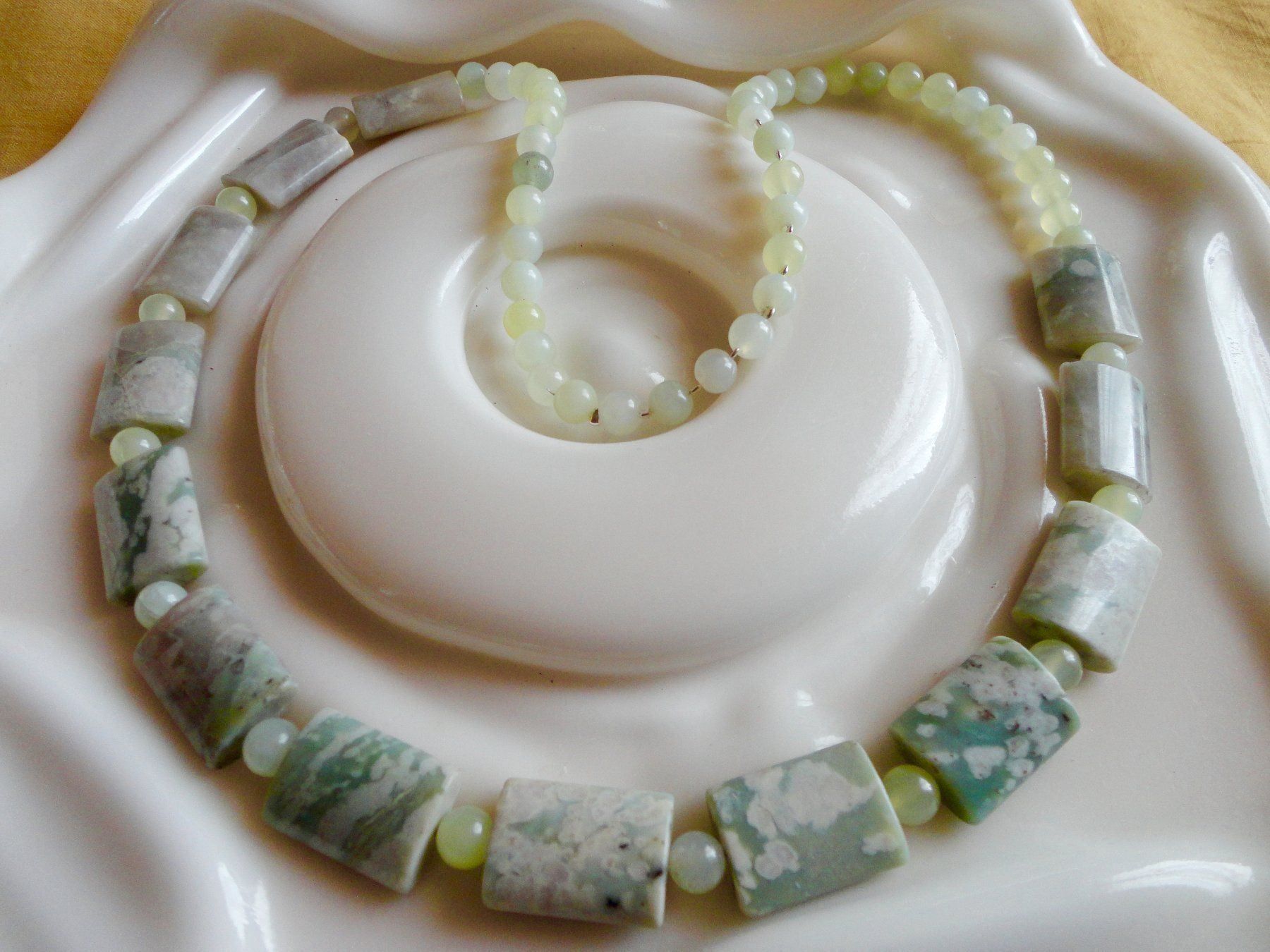 Catenine: Halskette - Jade.Achat – Nuovo (secondo la descrizione) da Biberist venduto da tl-schmuck 4