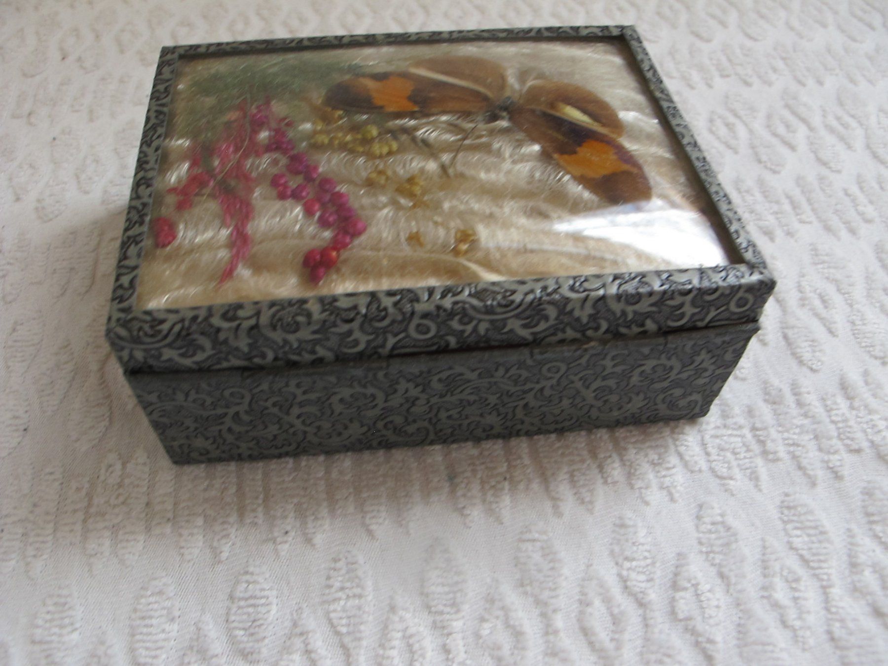 Pots: SCHATULLE MIT ECHTEM SCHMETTERLING VINTAGE – D'occasion à Löhningen par Chimae67 8
