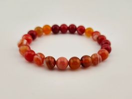 Damenarmband Natursteine Orange-Rot