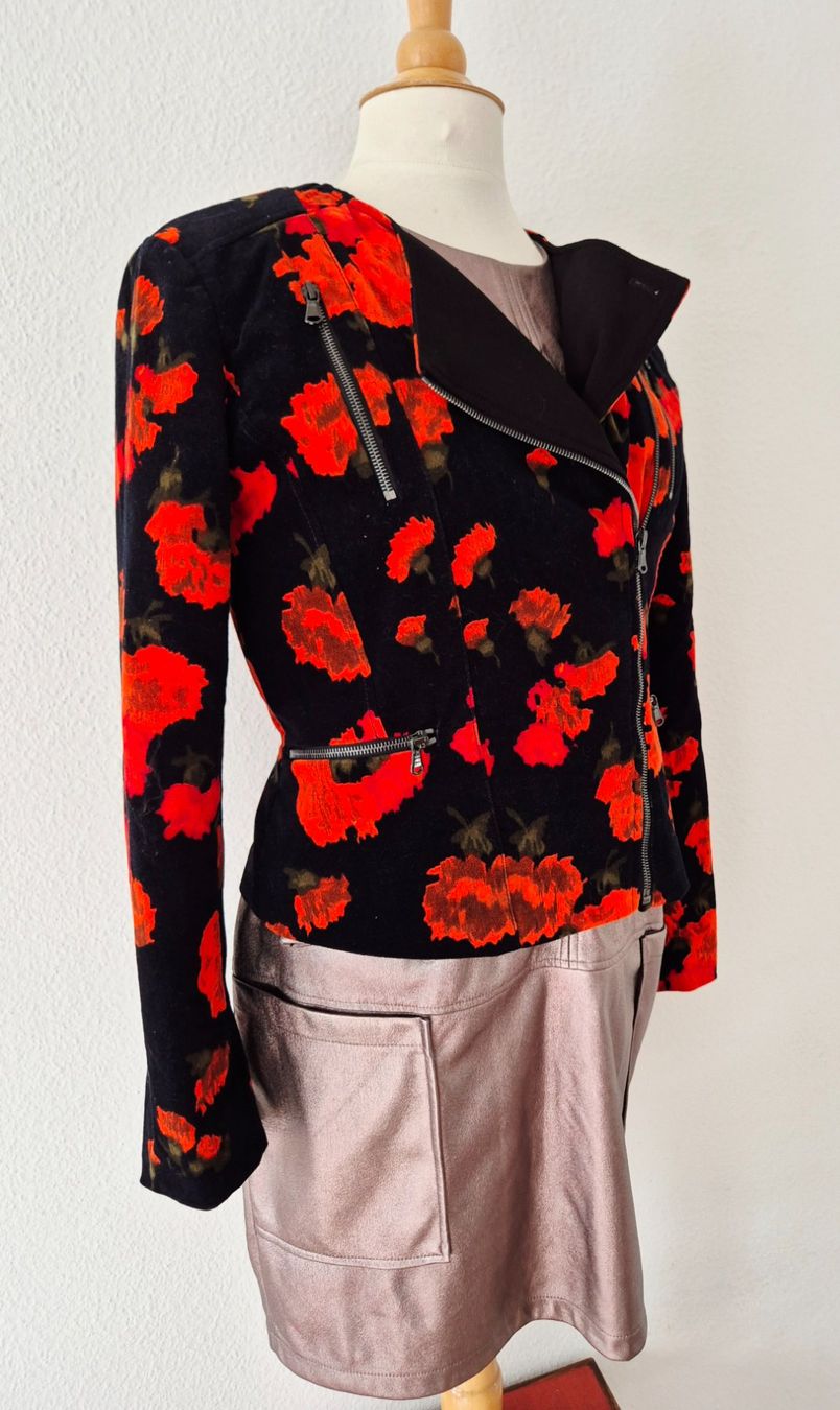 Sportmax Jacken: SPORTMAX CODE JACKE BLAZER BIKERJACKE 38 M BLÜTEN,  TOP – Neu (gemäss Beschreibung) aus Elsau von the-colorful-side 8