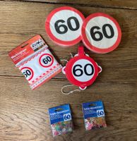 Dekoset/ Partyset mit Zahl 60/ für den 60. Geburtstag