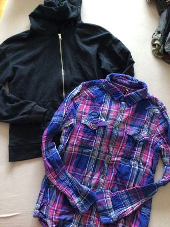 Sweatjacke und Hemdbluse in Gr.S