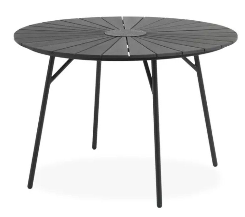 Jysk Set di tavolo e panche: Schwarzer Gartentisch mit 4 Gartenstühlen – Usato da Geroldswil venduto da sar_6vbd 2