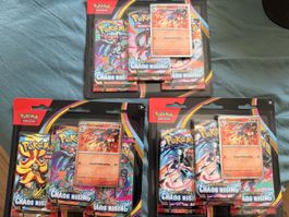 3 coffrets booster Pokémon chaos rising 