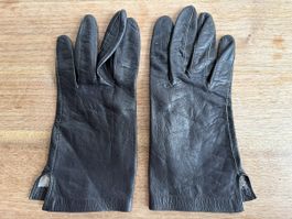 Elegante schwarze Lederhandschuhe ungefüttert