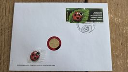 2002 FDC Marienkäfer Glücksbrief