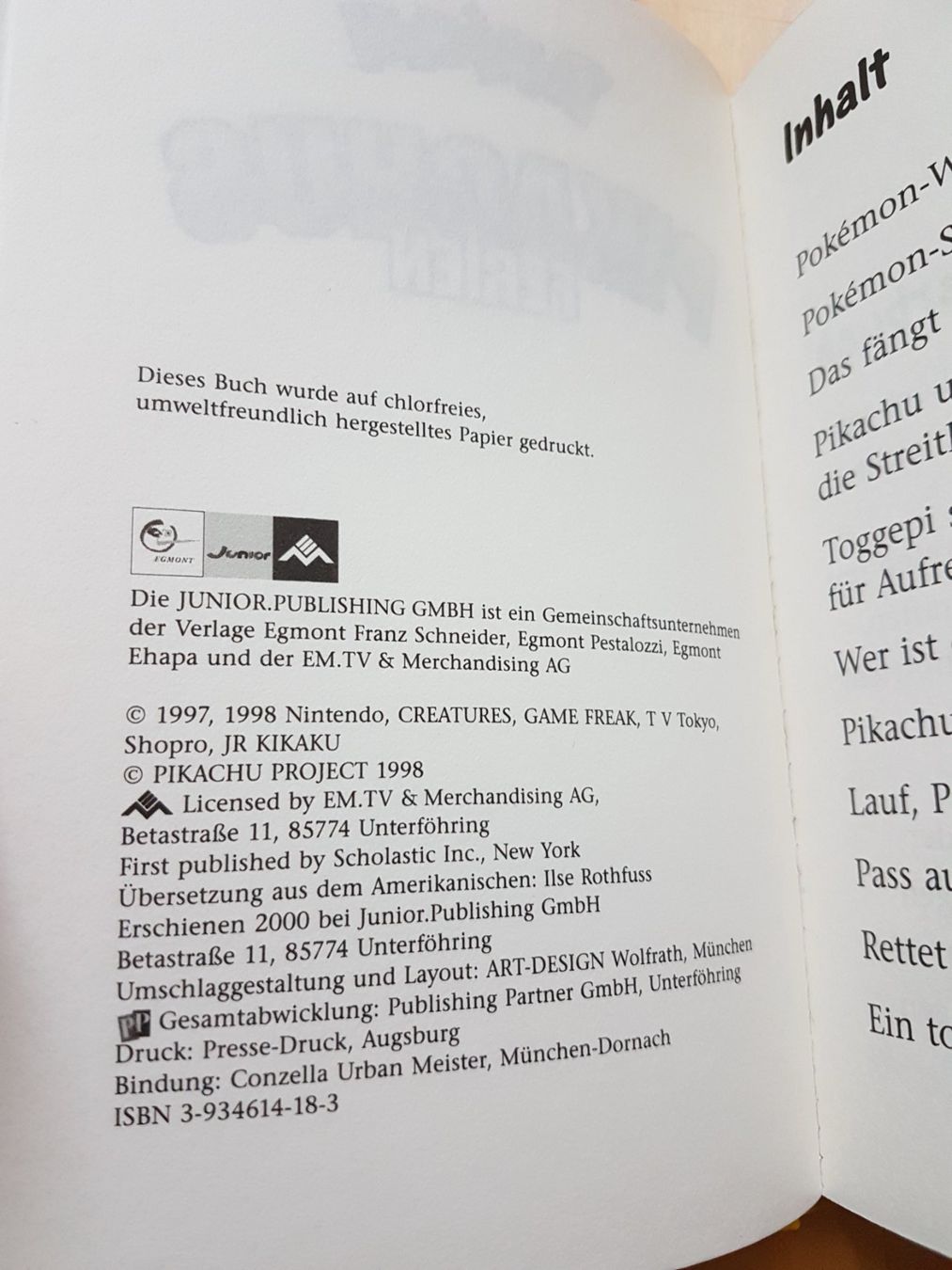 Bücher: Pokémon Pikachus Ferien Buch – Neu (gemäss Beschreibung) aus Binz von tarkrx 2