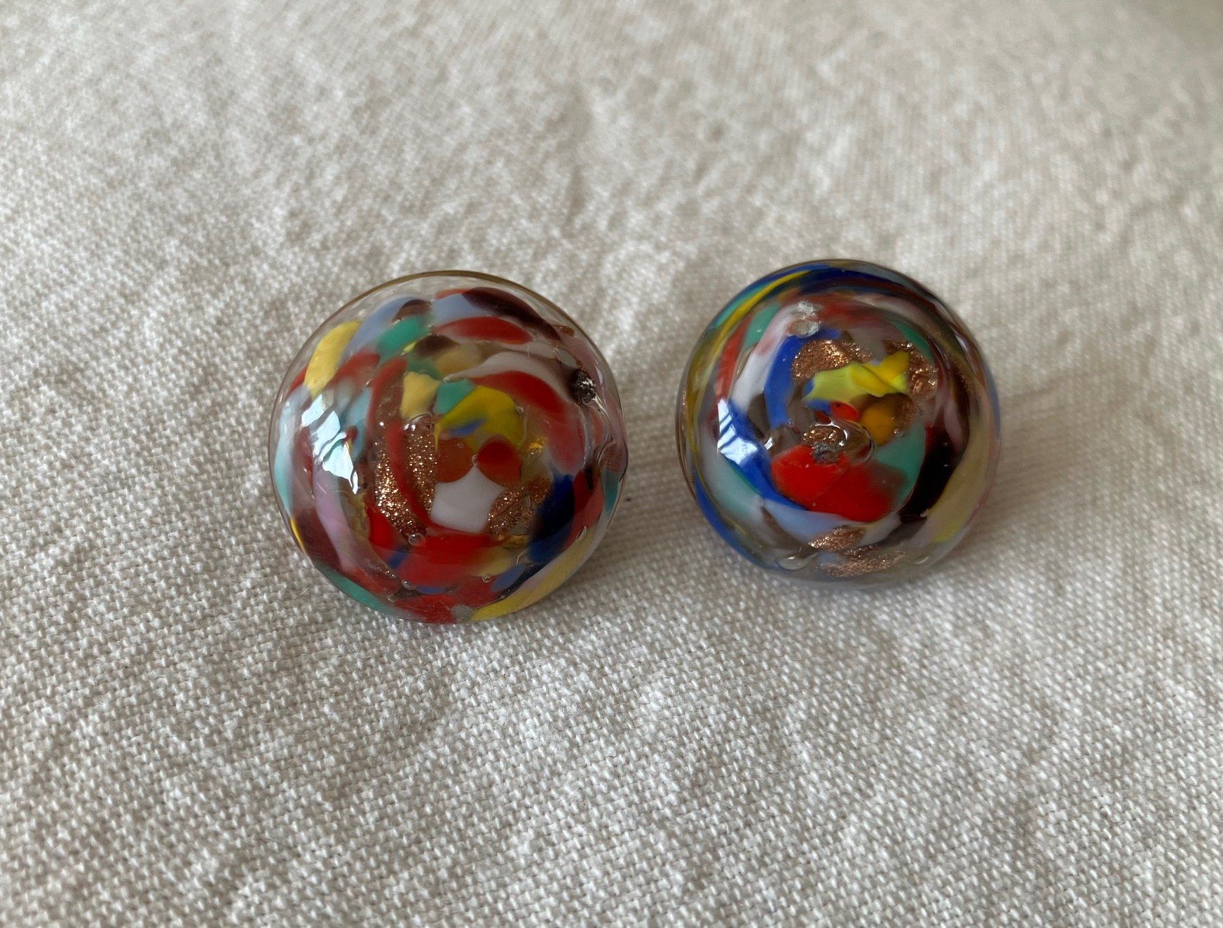 Orecchini pendenti & Orecchini a lobo: Vintage Ohrclip, Glas multicolor – Usato da Zürich venduto da aannnnaa48