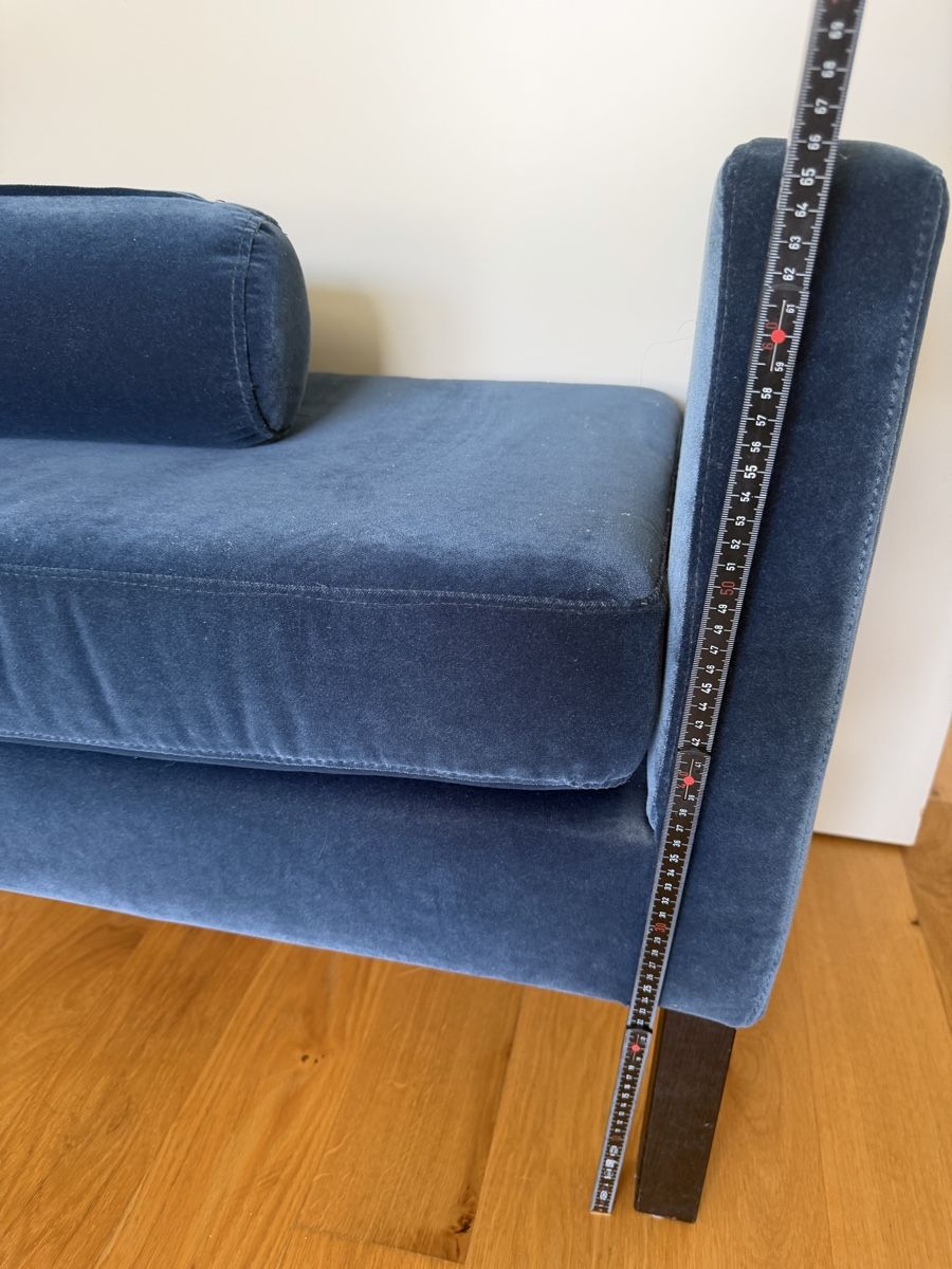 Liegen & Liegestühle: Chaiselongue day bed oder Bank :blau Samt 160cm  – Gebraucht aus Zurich von kat_dcy5 4