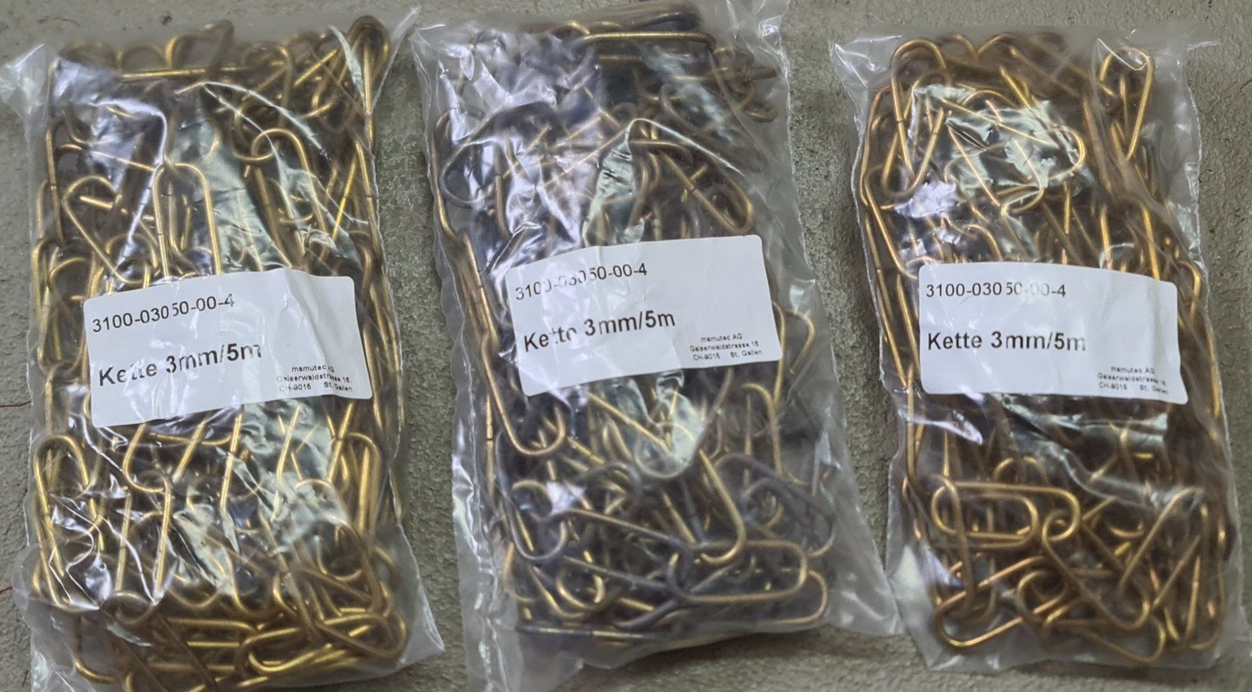 Tutti gli attrezzi: 3 Stück 3mm 5m Kette Eisenkette – Nuovo e nell'imballaggio originale da Uerkheim venduto da Kaufoption