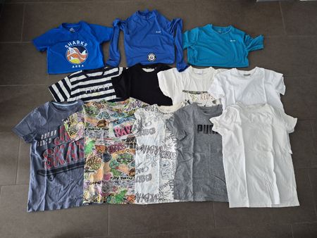 T-Shirt-Sets von Jungen, 12 Stücke, Gr. 152-164, 13-14 J.