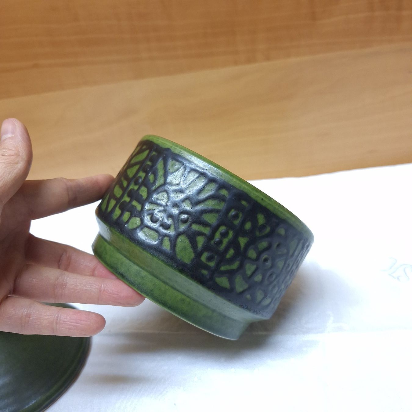 Sucriers: Hübsche Vintage Deckeldose, grün – D'occasion à Winterthur par Goldpipau 7