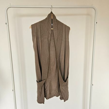 Cardigan ärmellos (Wolle-Kaschmir)
