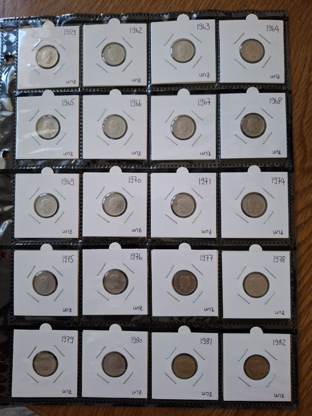 Tutti le monete: 5 Rappen Sammlung nr.20 – Usato da Hunzenschwil venduto da Hardrock6 4