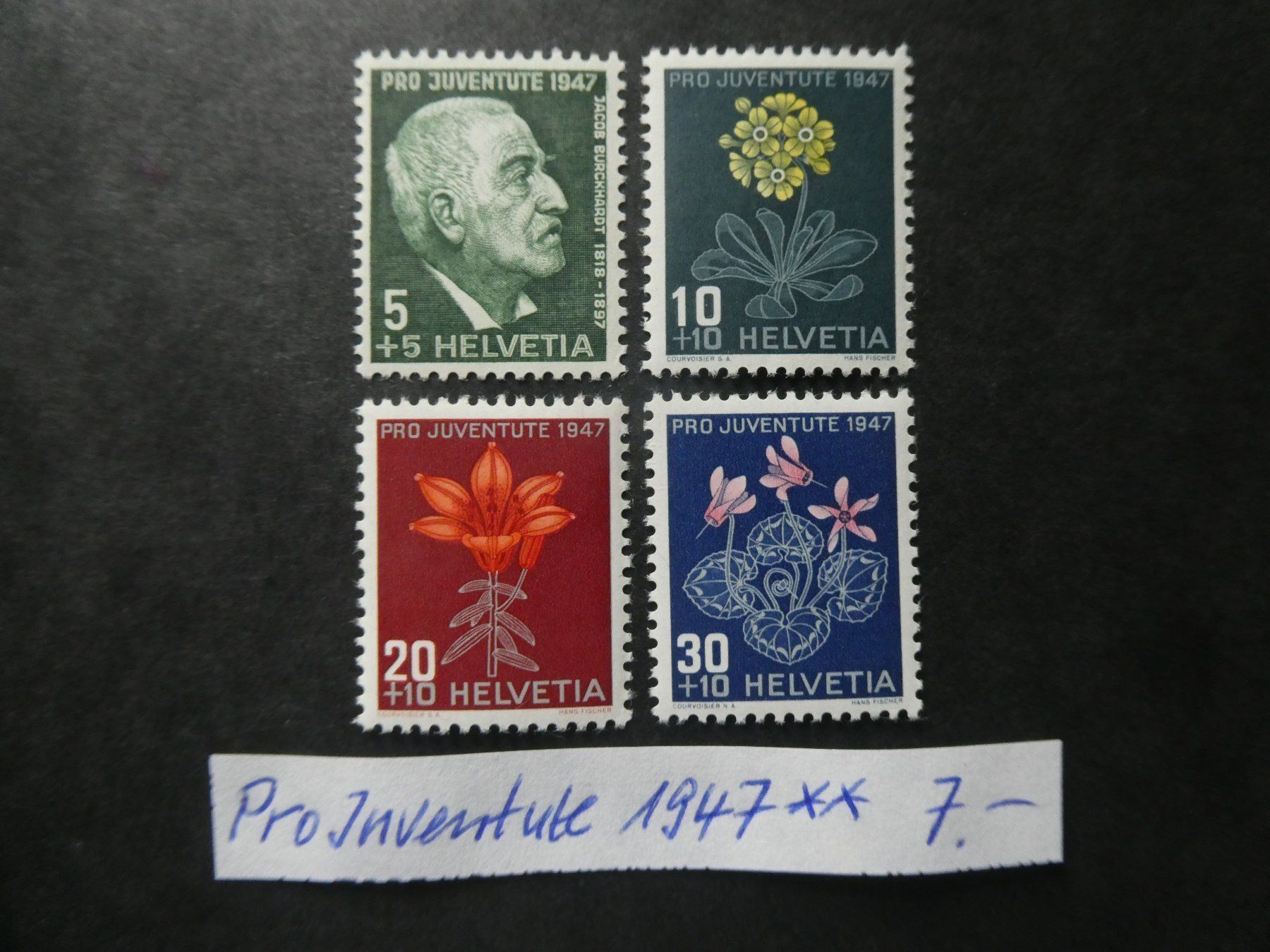 Alle Briefmarken: Pro Juventute 1947 postfrisch – Gebraucht aus Lausen von Herbamare01