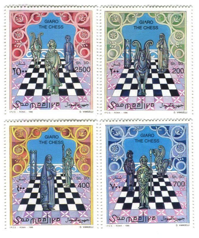 Tutti i francobolli: Briefmarken "Schach". Somalia – Nuovo e nell'imballaggio originale da Basel venduto da Butsch5