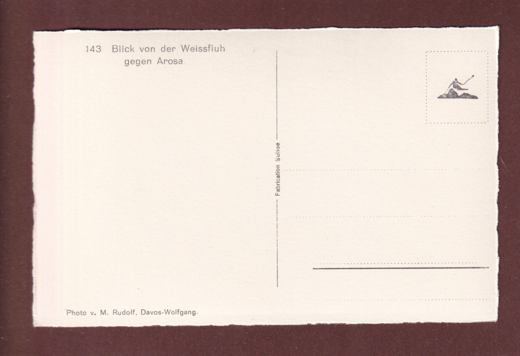 Ansichtskarten: WEISSFLUH - Aussicht auf Arosa – Gebraucht aus Pully von nicecards-shop 1
