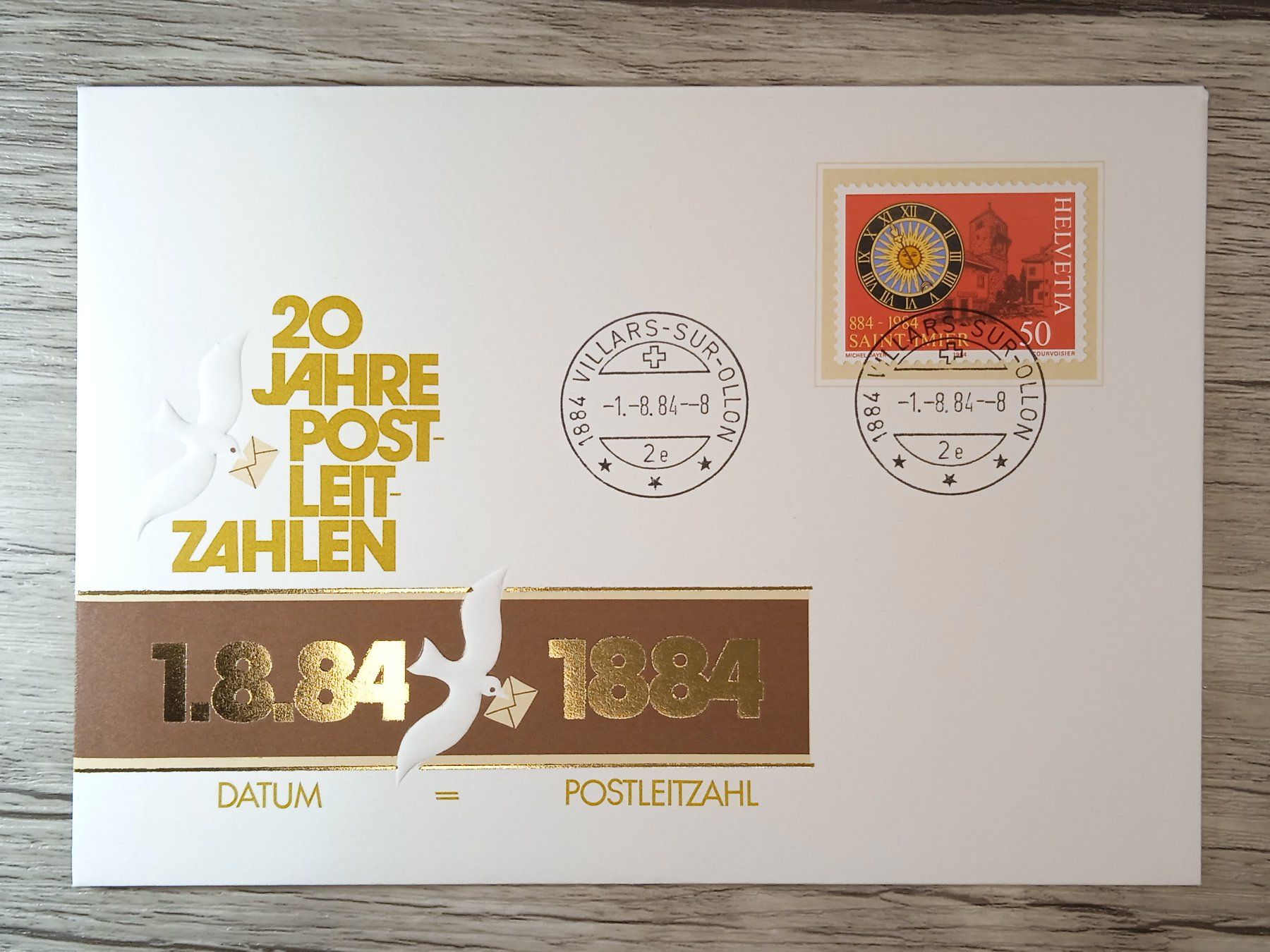 Alle Briefmarken: TR51 Enveloppe + Timbre Suisse 1984 – Gebraucht aus Cousset von Patrick_Collections