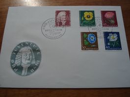 FDC Pro Juventute 1958, ungelaufen