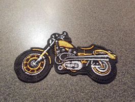 Bügelbild Motorrad, schwarz/gelb (Nr. 1)
