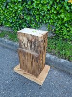 Altholzbalken Tanne gebürstet mit Sockel