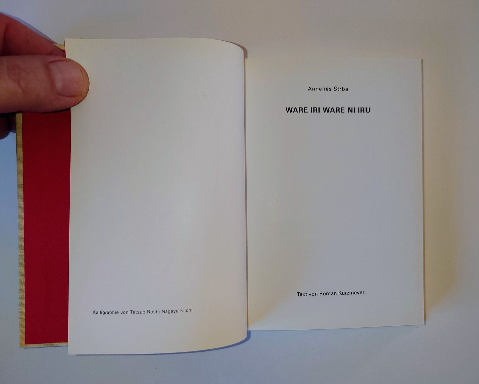 Libri: ANNELIES STRBA - WARE IRI WARE NI IRU. Aufl. 1600 Ex.EA 1994 – Usato da Zürich venduto da Rst7 4