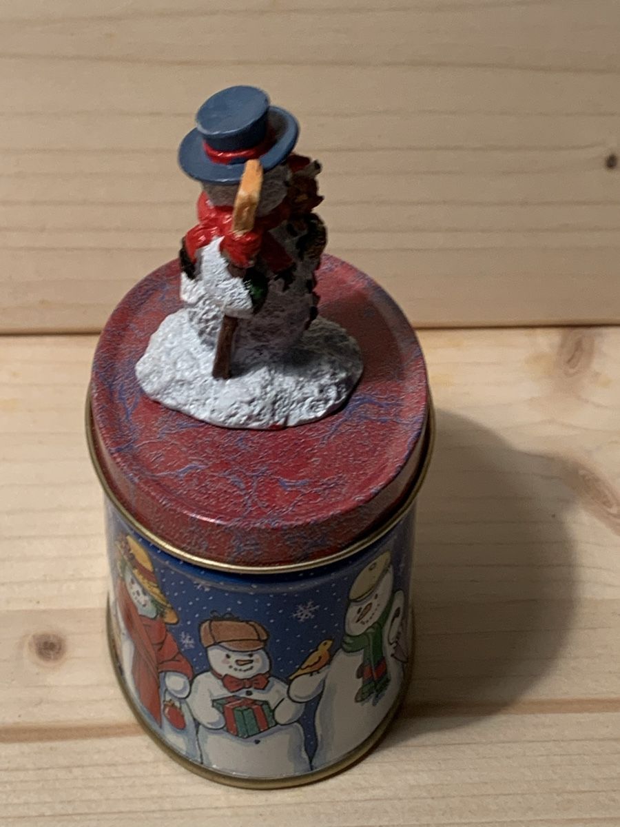 Tutte le decorazioni: Weihnachtsdose Schneemann East End Design 1995 – Nuovo e nell'imballaggio originale da Erlenbach ZH venduto da Ritschly 2
