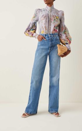 Damen Zimmermann Bluse Concert Tie Neck Blouse