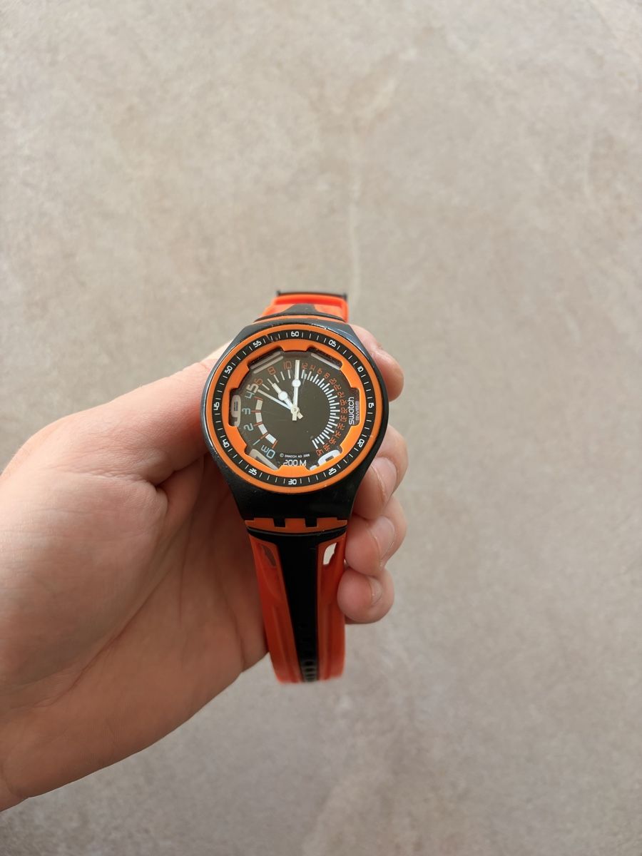Swatch Bracciali & Braccialetti: Swatch ARANCIONE Taucheruhr – Usato da Suhr venduto da skyspotter