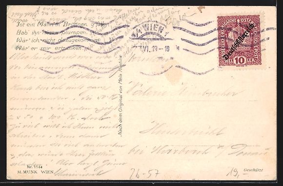 Cartes postales: Mela Köhler: Ist ein Mann in den Brunne – D'occasion à Berlin par bartko-reher 1