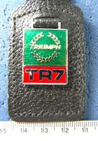 TRIUMPH TR7 AUTO SCHLÜSSELANHÄNGER ECHT LEDER