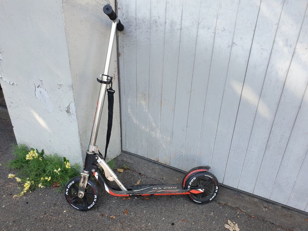 Trottinette HUDORA Big Wheel RX205 Noire Pliable Enfant Adulte 2 Roues