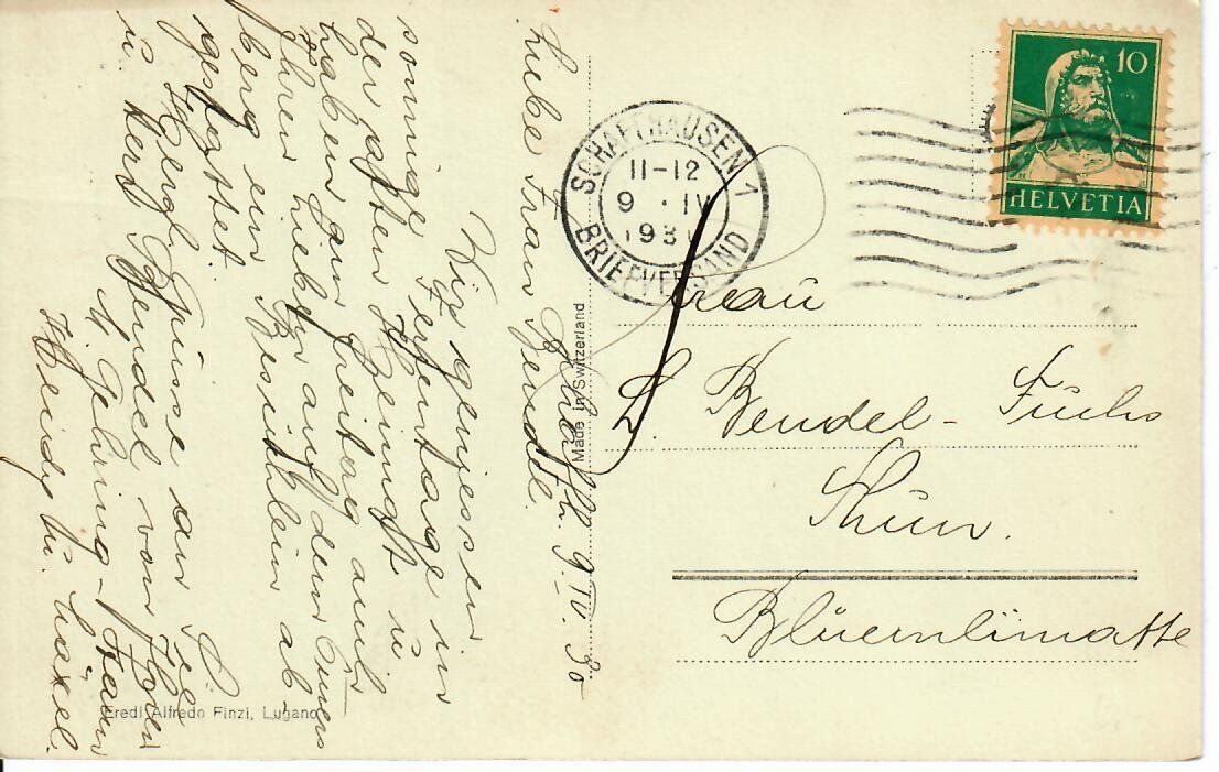 Cartoline postali: Schaffhausen Münster-Platz – Usato da Hochdorf venduto da Ziegel-16 1