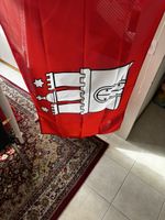 Flagge Hamburg mit Weissen Turm und Sternen auf Rot 150x90cm