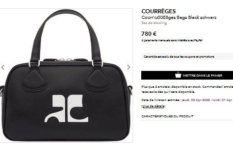 Borse: Courrèges Paris Tasche / sac – Usato da Collonges venduto da arashee 9