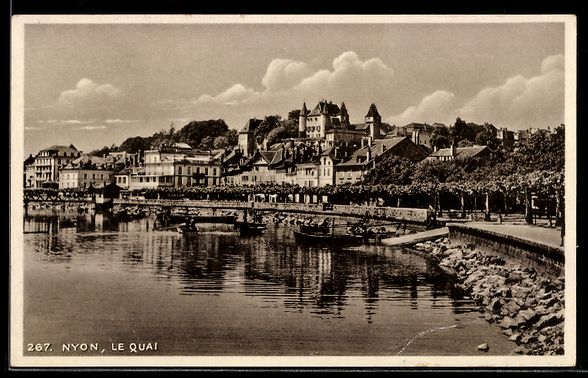 Cartes postales: AK Nyon, Le Quai – D'occasion à Berlin par bartko-reher