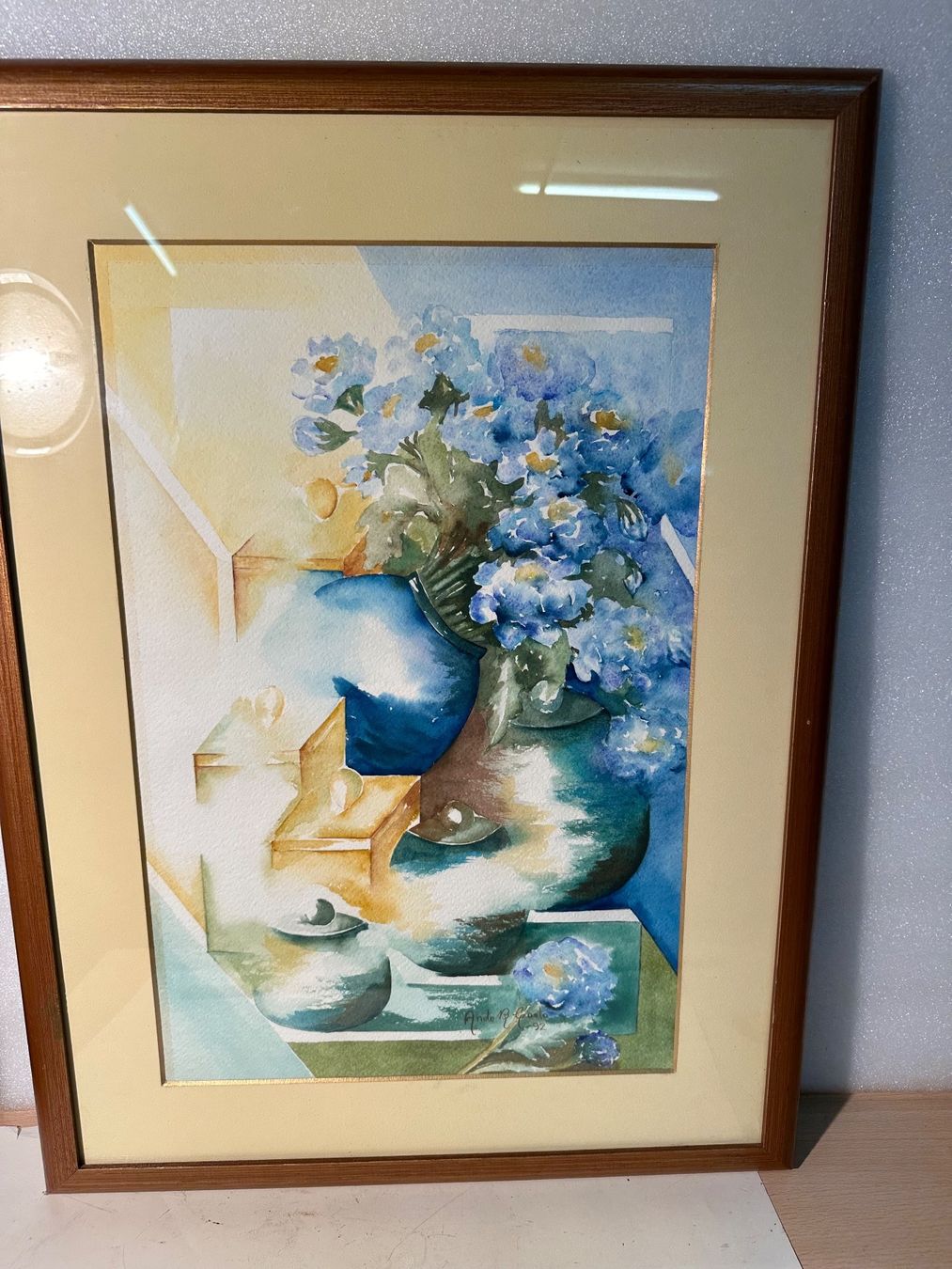 Dipinti: Aquarelle, bouquet de fleurs – Usato da Lausanne venduto da artnouveau04