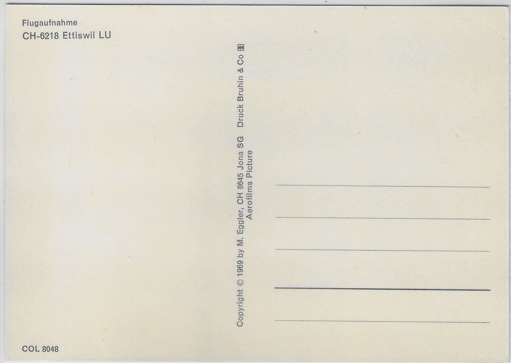 Cartoline postali: Flugaufnahme Ettiswil LU – Antico da Ettingen venduto da Kartenplanet 1