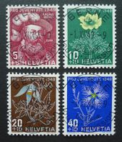 PJ 1949, Serie J129-J132, Ersttag-Vollstempel französisch