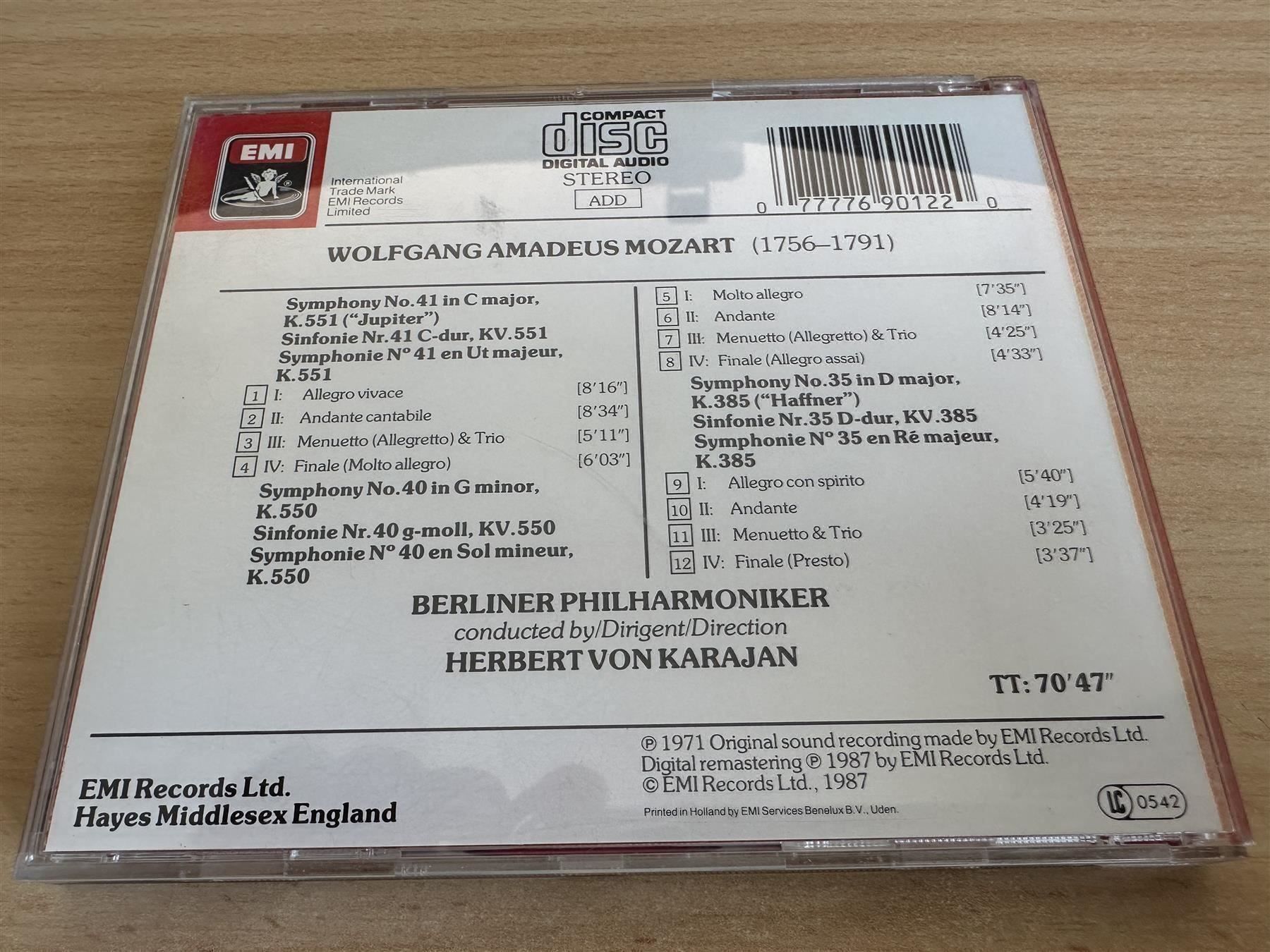 CD: Mozart - Sinfonien Nos. 35, 40, 41 – Usato da Rikon im Tösstal venduto da Alpenmutz 1