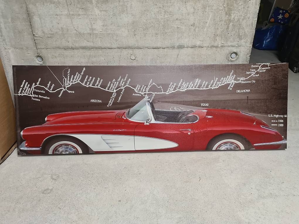 Posters & Illustrations: Leinwand/Bild mit rotem Caprio- Auto – D'occasion à Rieden AG par WhitePeach