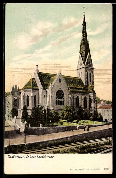 Cartes postales: AK St. Gallen, St. Leonhardskirche – D'occasion à Berlin par bartko-reher