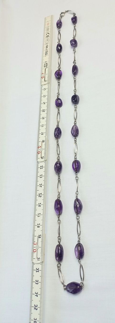 Catenine: Wunderschöne Amethyst-Kette, Silber, Vintage! – Usato da Buchs AG venduto da Dzirul 7