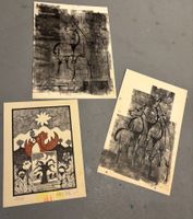 Konvolut Lithografie, Holzschnitt, signiert Martin (ID B205)